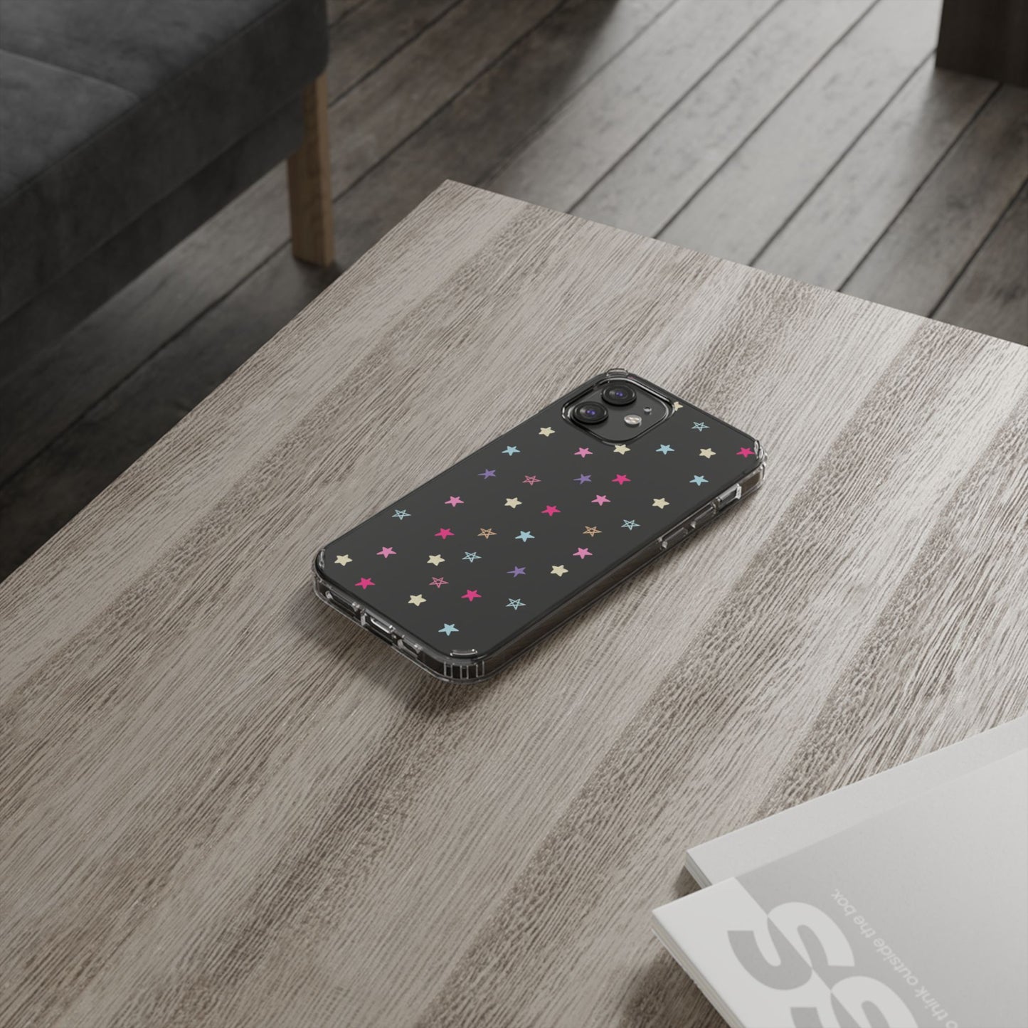 Star Pattern Clear Phone Case