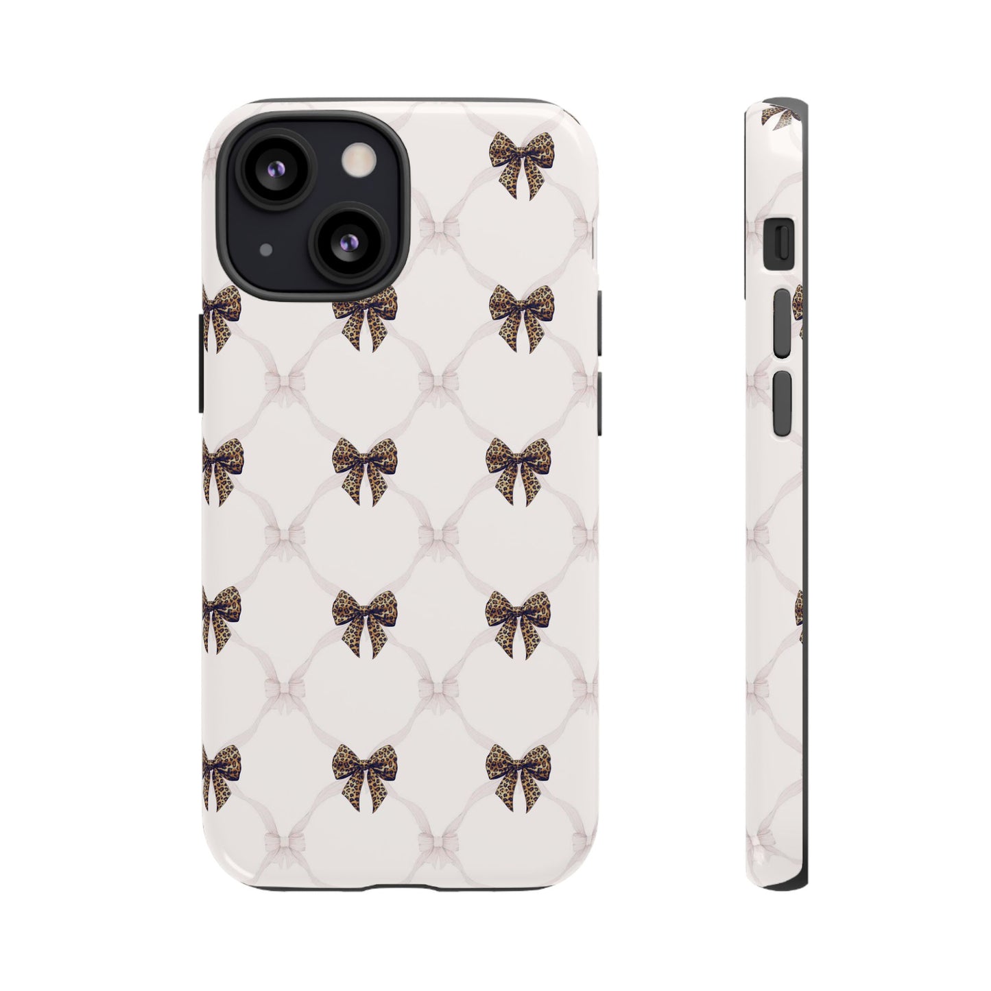 Chic Bow Pattern Phone Case | Elegant Clear Protective Case | Stylish iPhone & Samsung Cover - JGUS