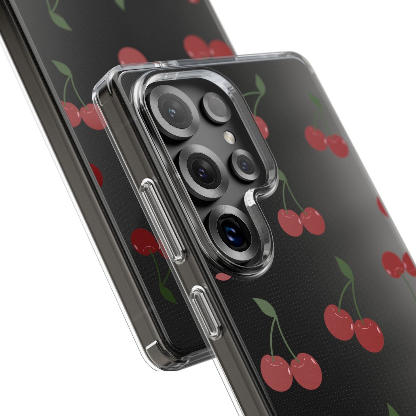 Random Cherry Pattern Clear Phone Case