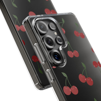 Random Cherry Pattern Clear Phone Case