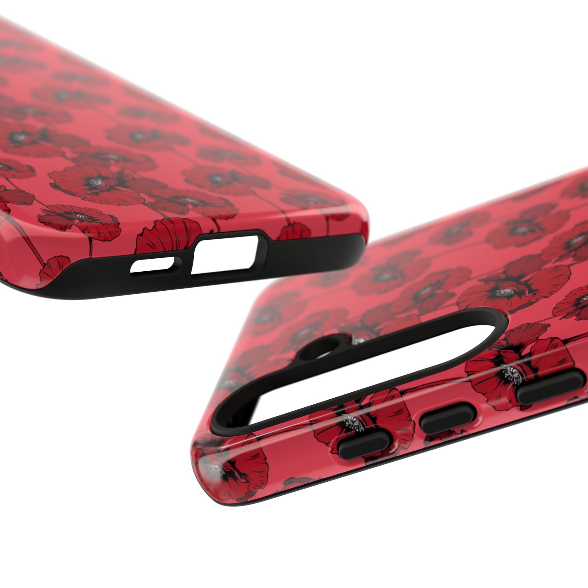 Red Poppy Phone Case for iPhone, Samsung & Google Pixel – Bold Floral Statement Aesthetic - JGUS