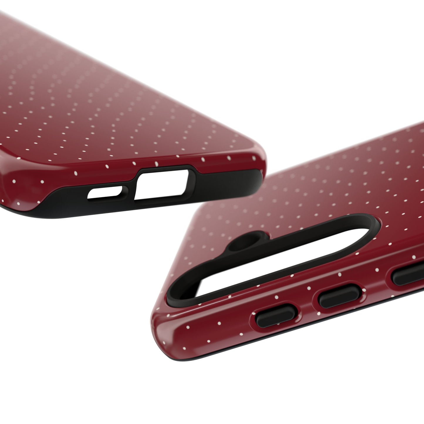 Burgundy  & White Dots Case - JGUS
