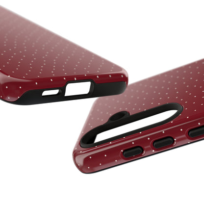 Burgundy  & White Dots Case - JGUS