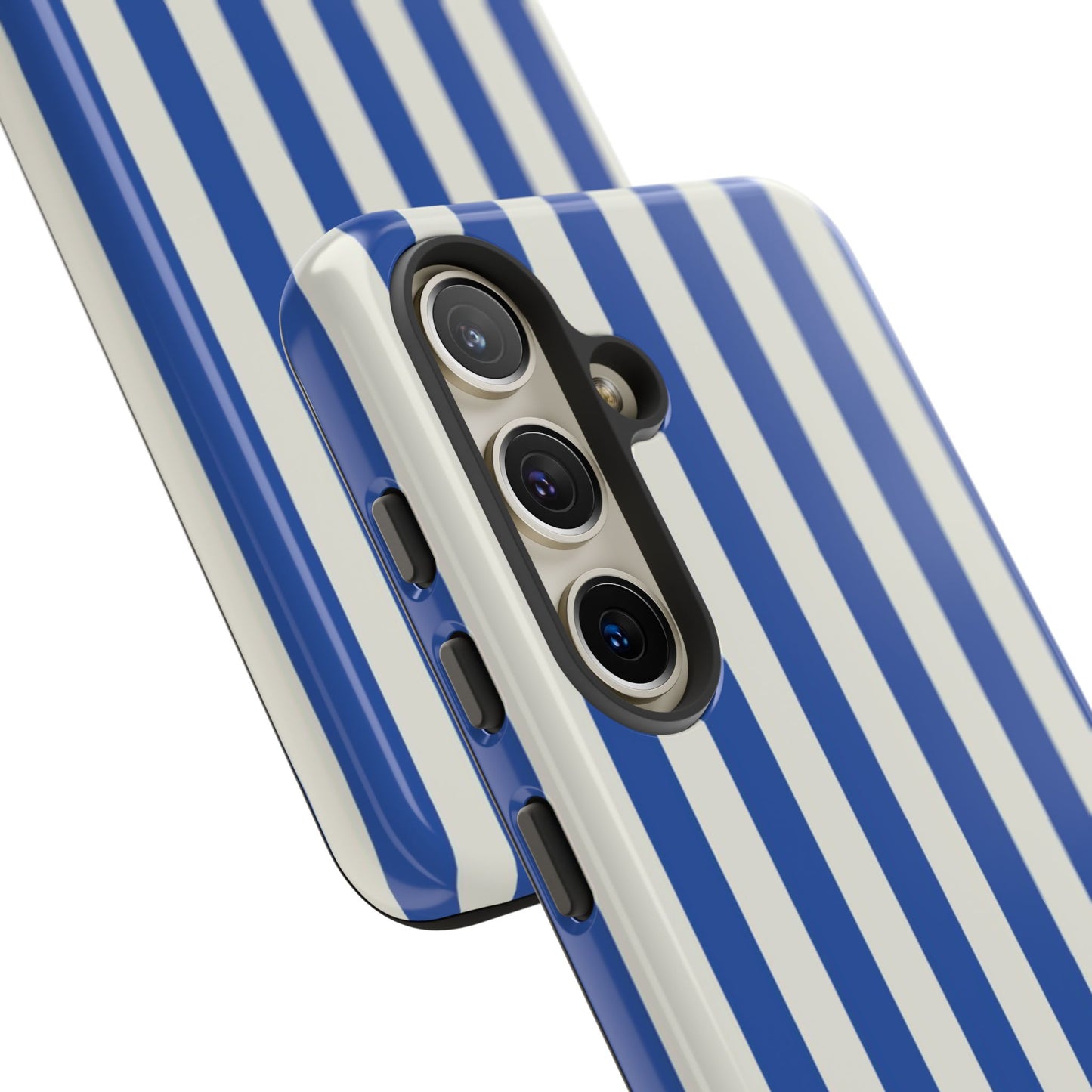 Title: Blue & White Stripe Phone Case – Classic Nautical Pattern for iPhone & Samsung - JGUS