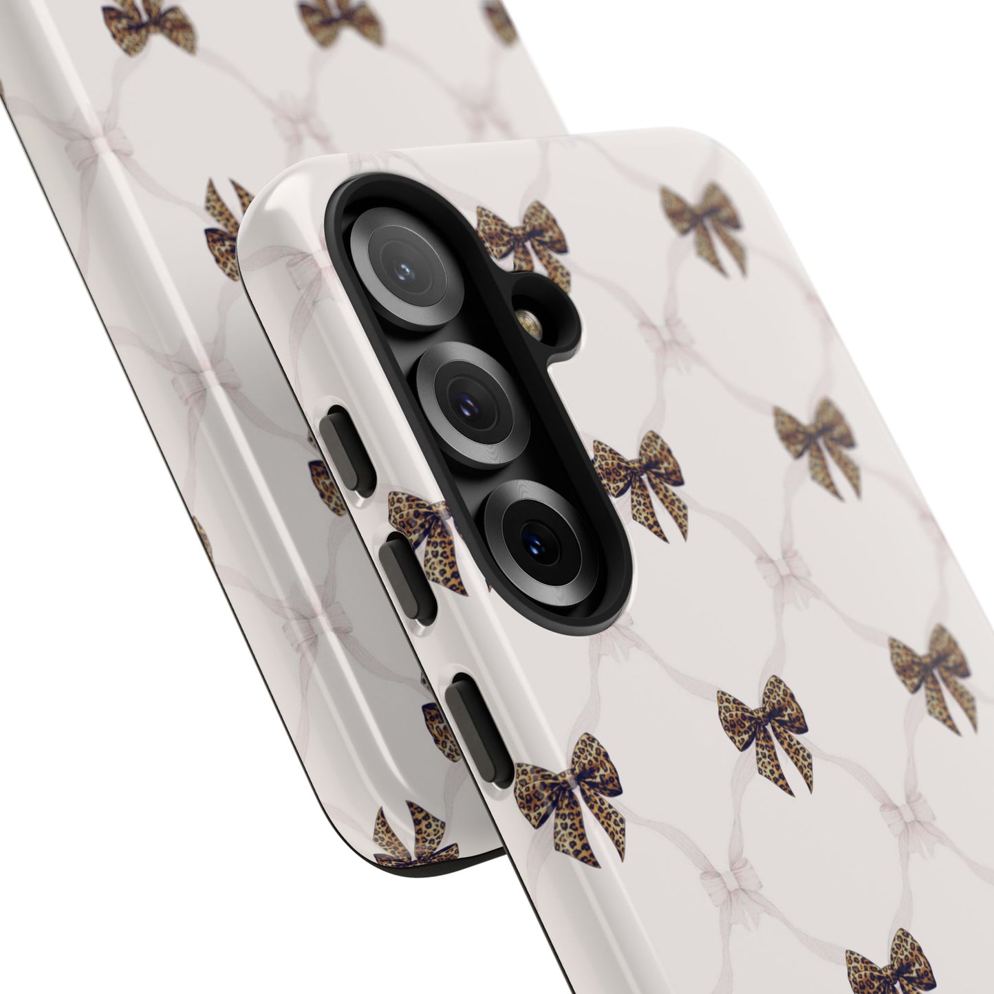 Chic Bow Pattern Phone Case | Elegant Clear Protective Case | Stylish iPhone & Samsung Cover - JGUS