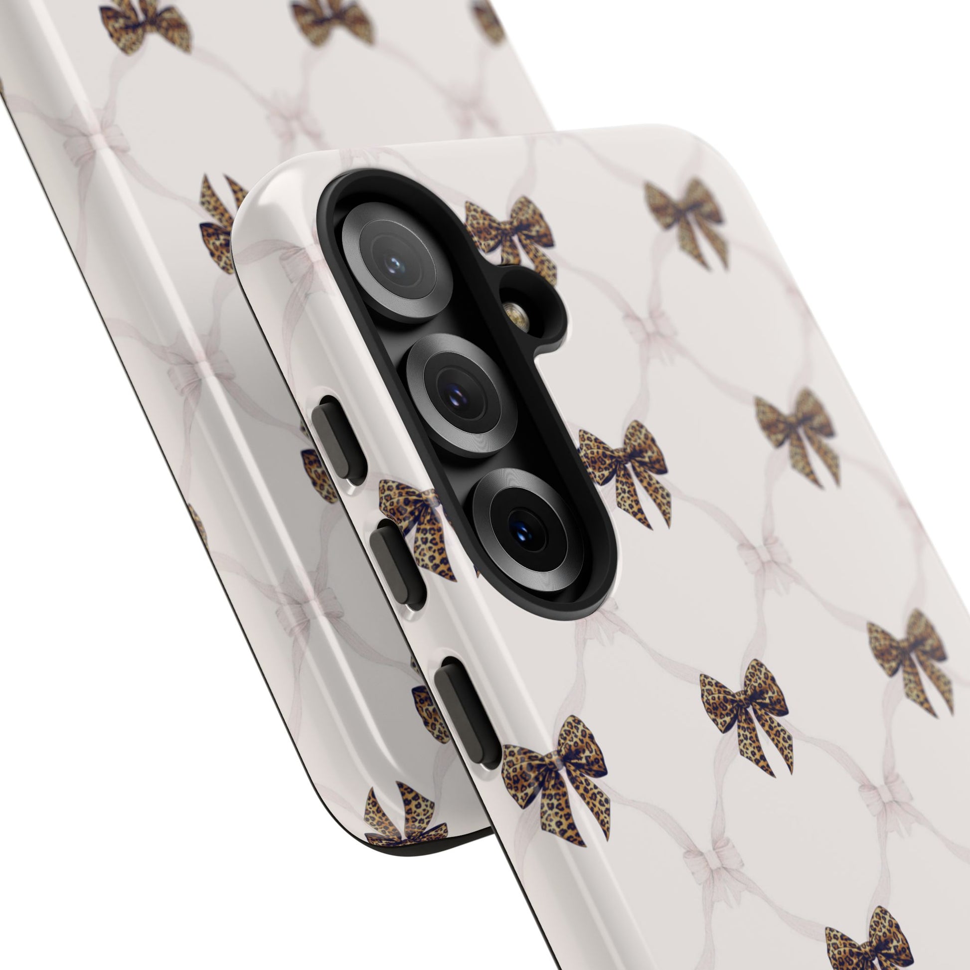 Chic Bow Pattern Phone Case | Elegant Clear Protective Case | Stylish iPhone & Samsung Cover - JGUS