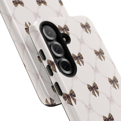 Chic Bow Pattern Phone Case | Elegant Clear Protective Case | Stylish iPhone & Samsung Cover - JGUS