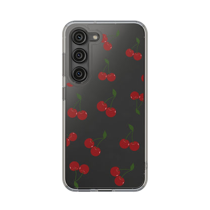 Random Cherry Pattern Clear Phone Case