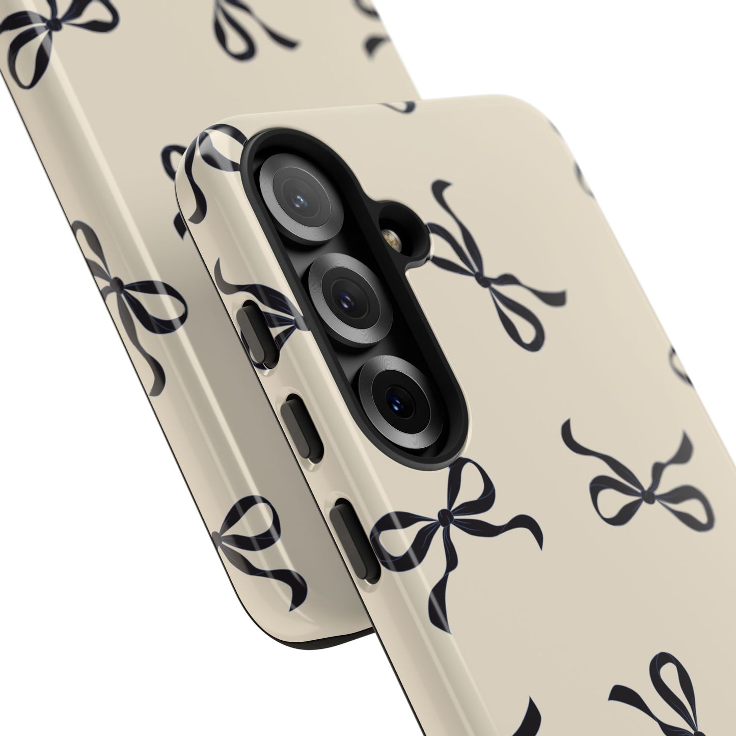 Beige and Black Bow Phone Case - JGUS