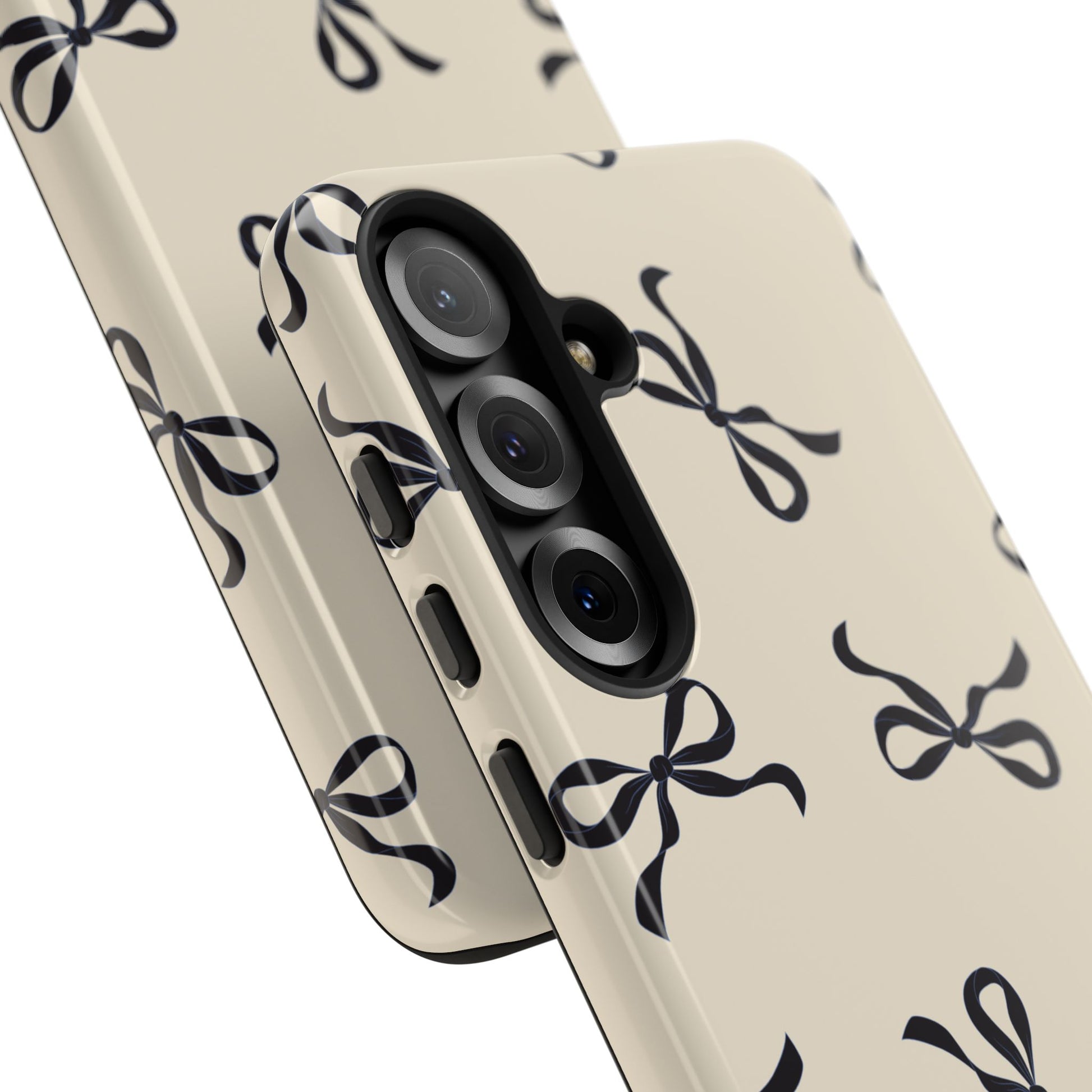 Beige and Black Bow Phone Case - JGUS