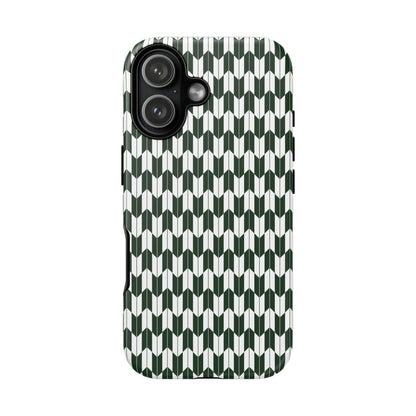 Green Harmony Geometric Phone Case – Durable, Slim, and MagSafe Compatible - JGUS