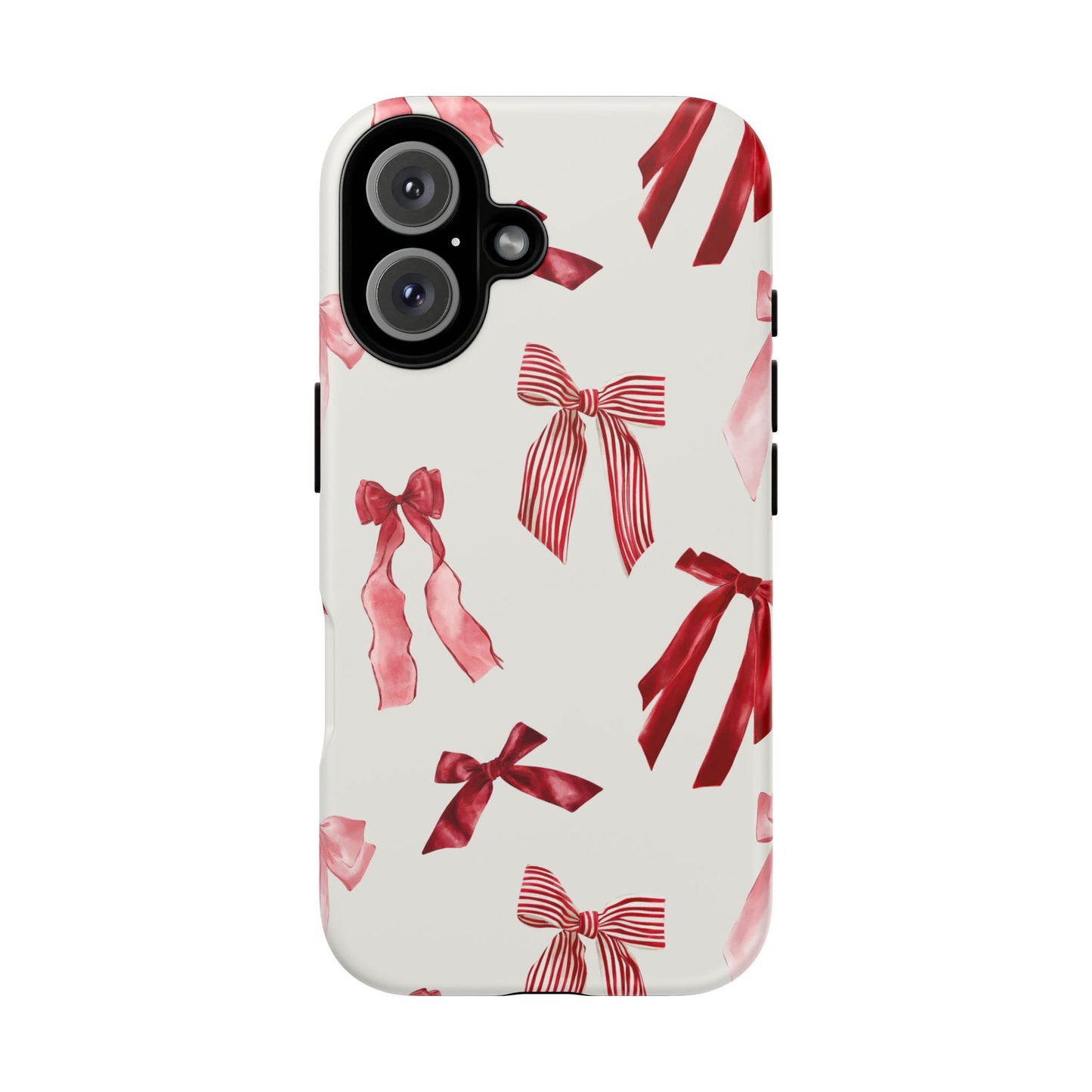 Burgundy Chic Bow Design Phone Case - JGUS
