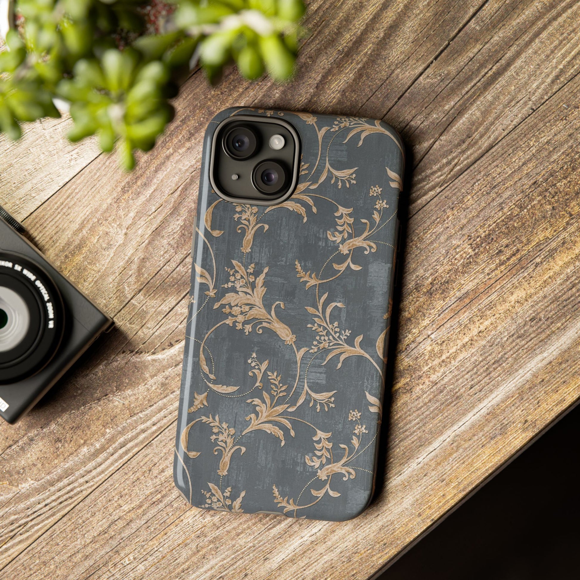 Old-Fashioned Flower Phone Case – Aesthetic Protective Cover for iPhone & Samsung - JGUS