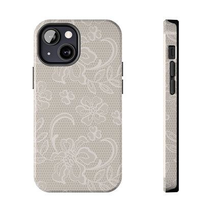 Vintage Floral Lace Phone Case – Aesthetic Protective Cover for iPhone & Samsung