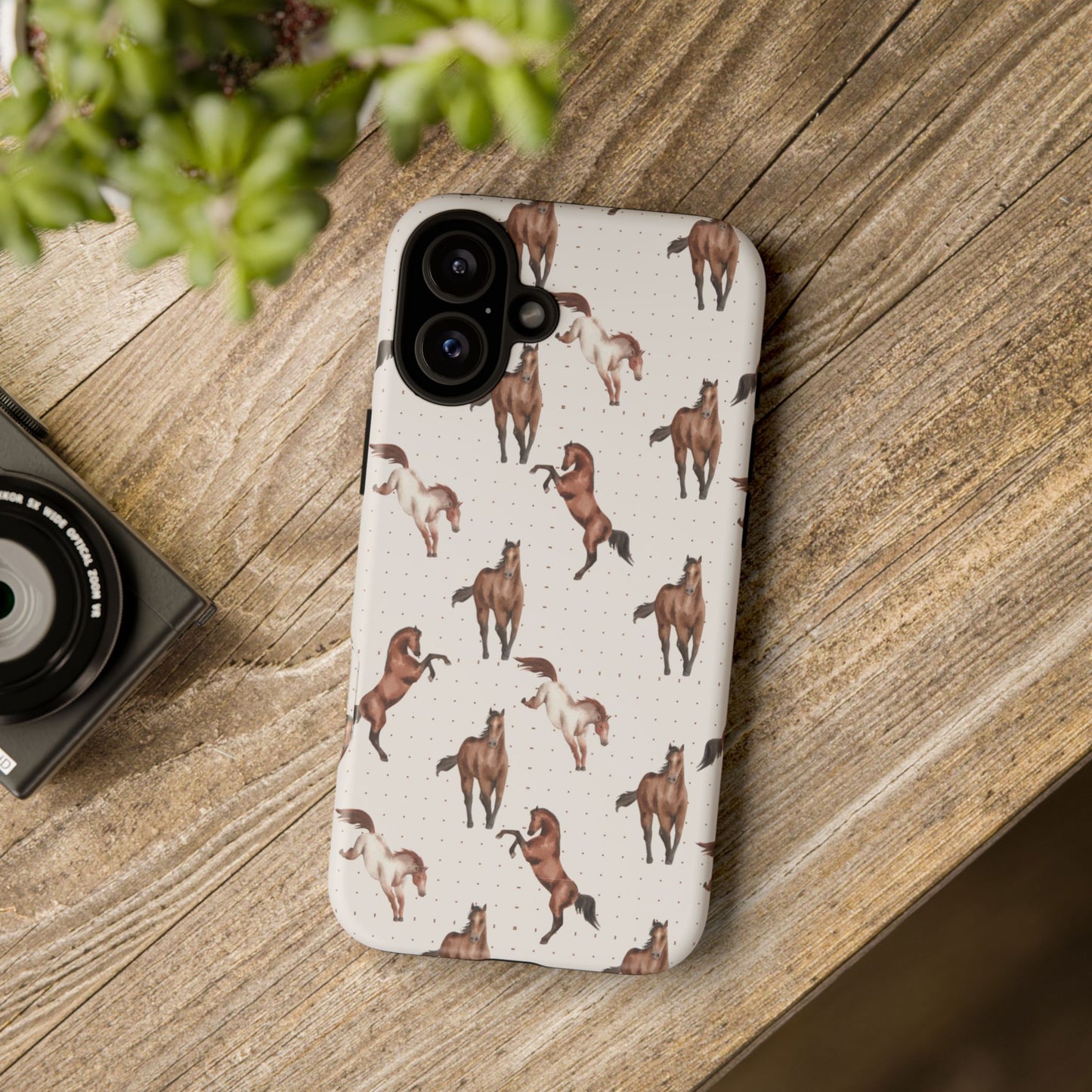Wild Mustang Horse Pattern Phone Case – Stylish, Protective & Eco-Friendly - JGUS