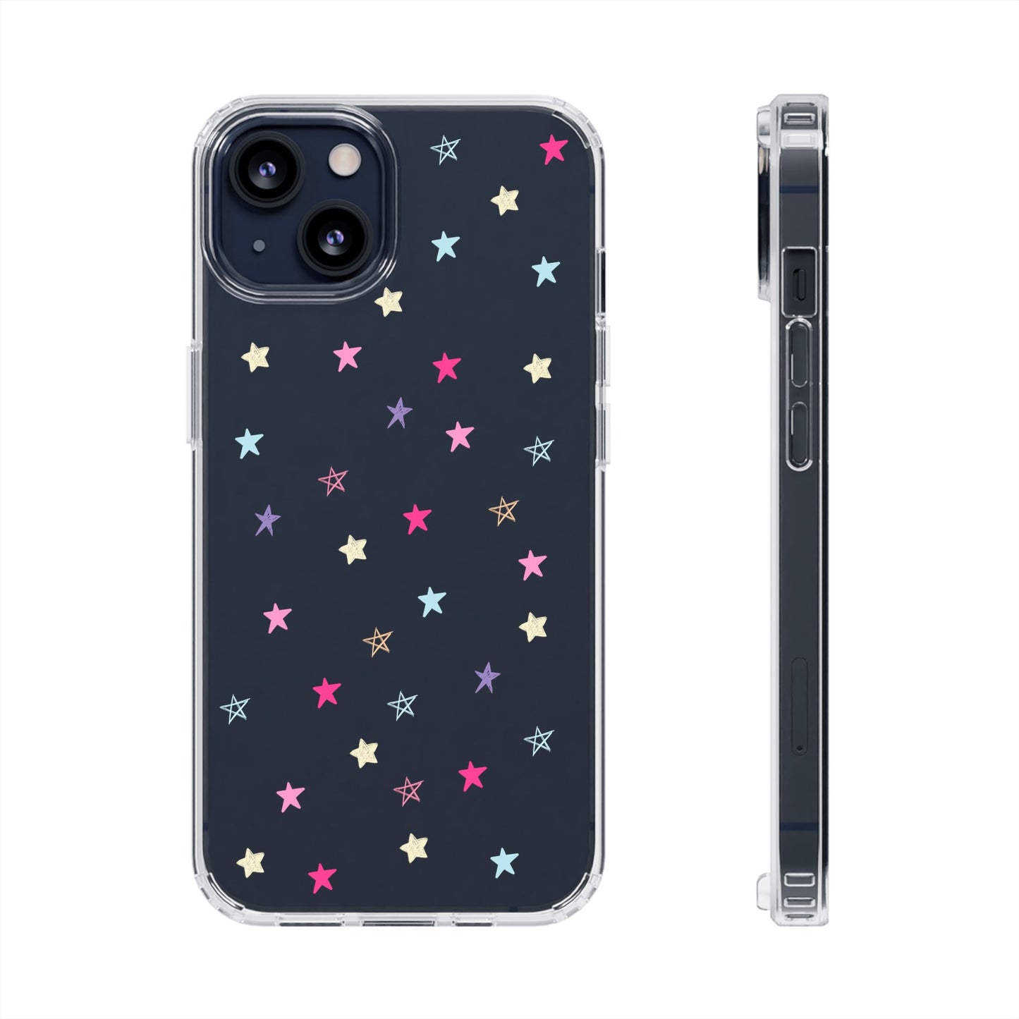 Star Pattern Clear Phone Case