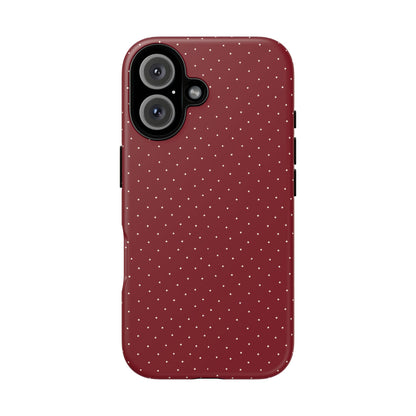 Burgundy  & White Dots Case - JGUS