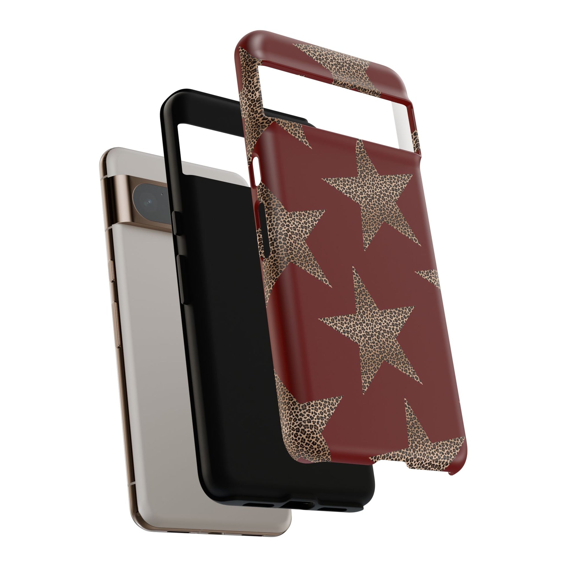Leopard Star Luxe - Burgundy Edition | Aesthetic Coquette Phone Case for iPhone & Galaxy - JGUS