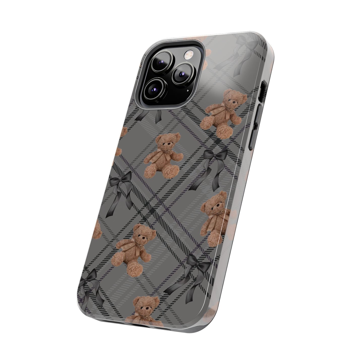 Cute Bows & Bears Phone Case – Customizable, Dual-Layer Protection for iPhone & Samsung