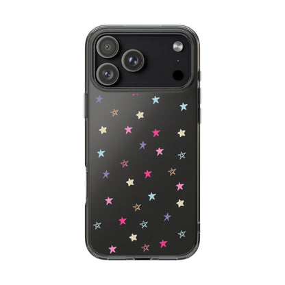 Star Pattern Clear Phone Case