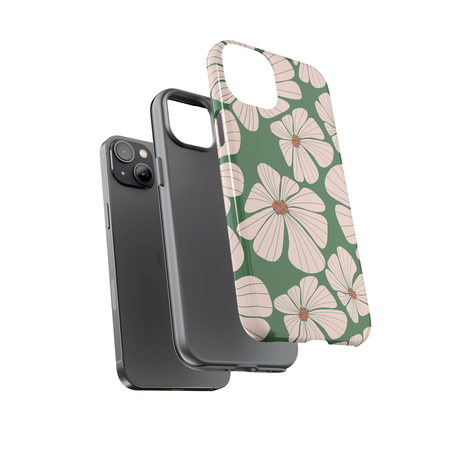 Retro Floral Abstract Phone Case – Vintage 70s & 80s Aesthetic for iPhone & Samsung - JGUS