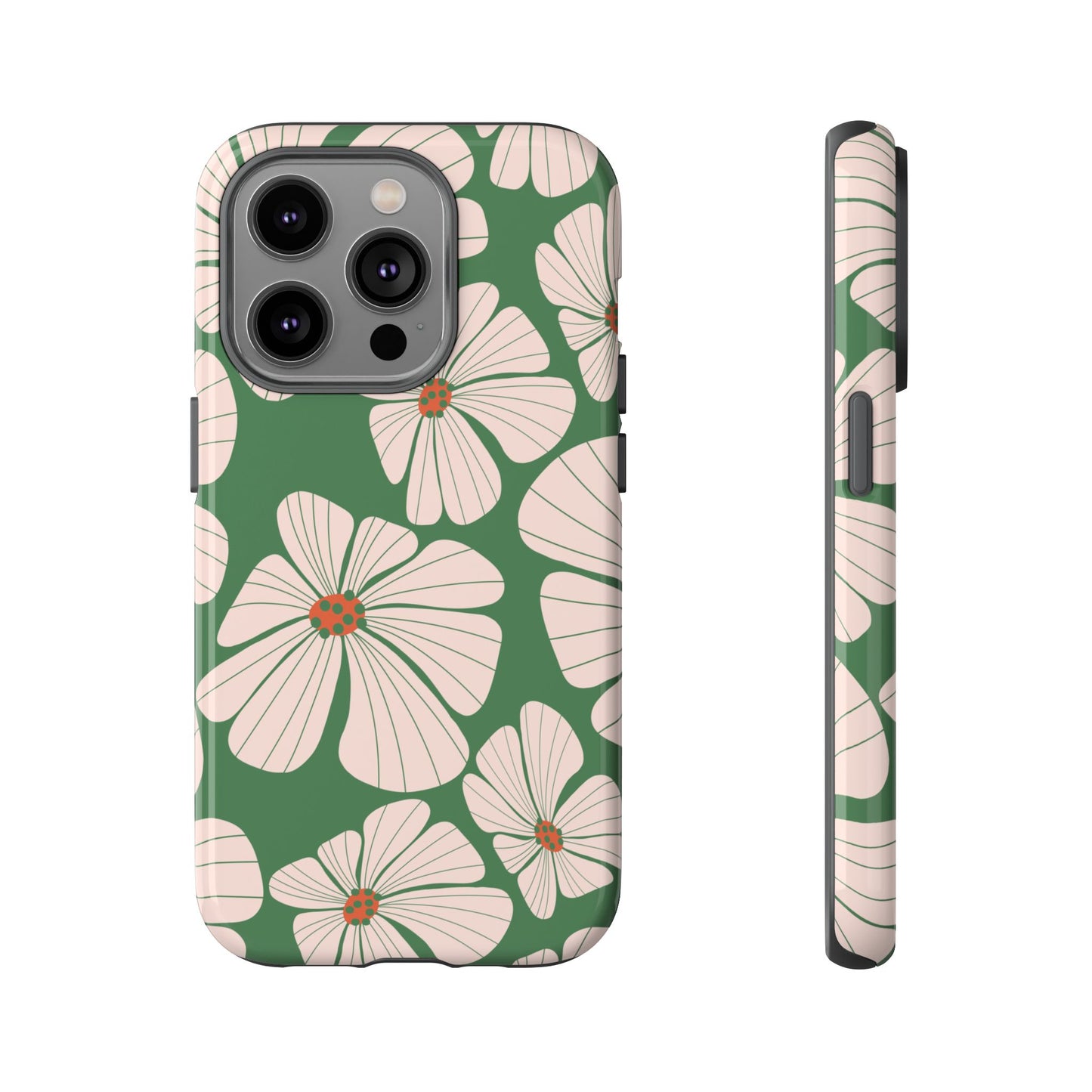 Retro Floral Abstract Phone Case – Vintage 70s & 80s Aesthetic for iPhone & Samsung - JGUS