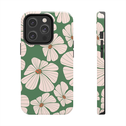 Retro Floral Abstract Phone Case – Vintage 70s & 80s Aesthetic for iPhone & Samsung