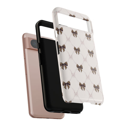 Chic Bow Pattern Phone Case | Elegant Clear Protective Case | Stylish iPhone & Samsung Cover - JGUS