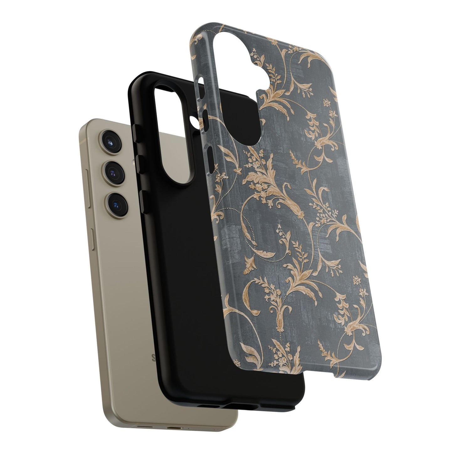 Old-Fashioned Flower Phone Case – Aesthetic Protective Cover for iPhone & Samsung - JGUS