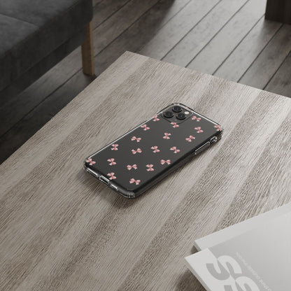 Pink Bow Dreams Clear Phone Case