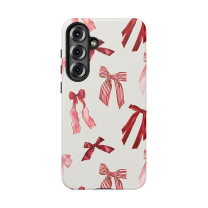 Burgundy Chic Bow Design Phone Case - JGUS