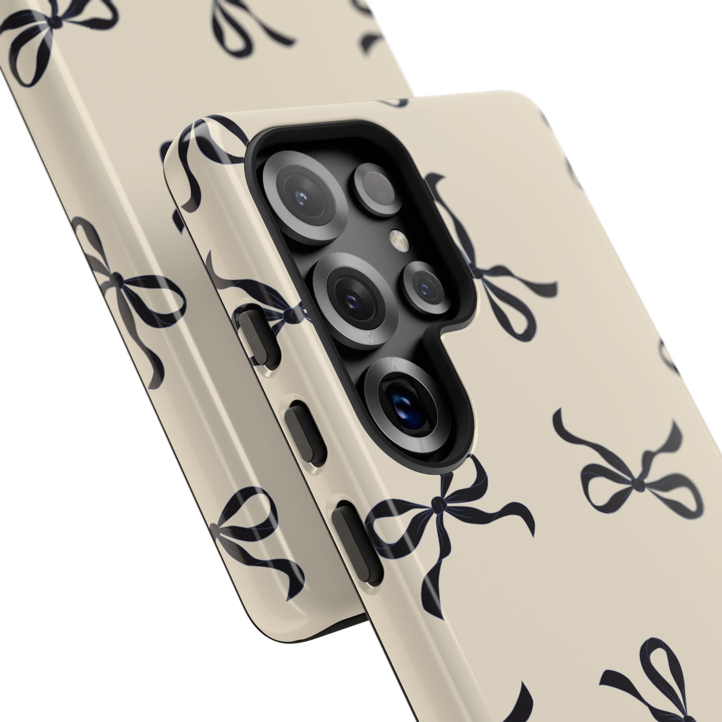 Beige and Black Bow Phone Case - JGUS