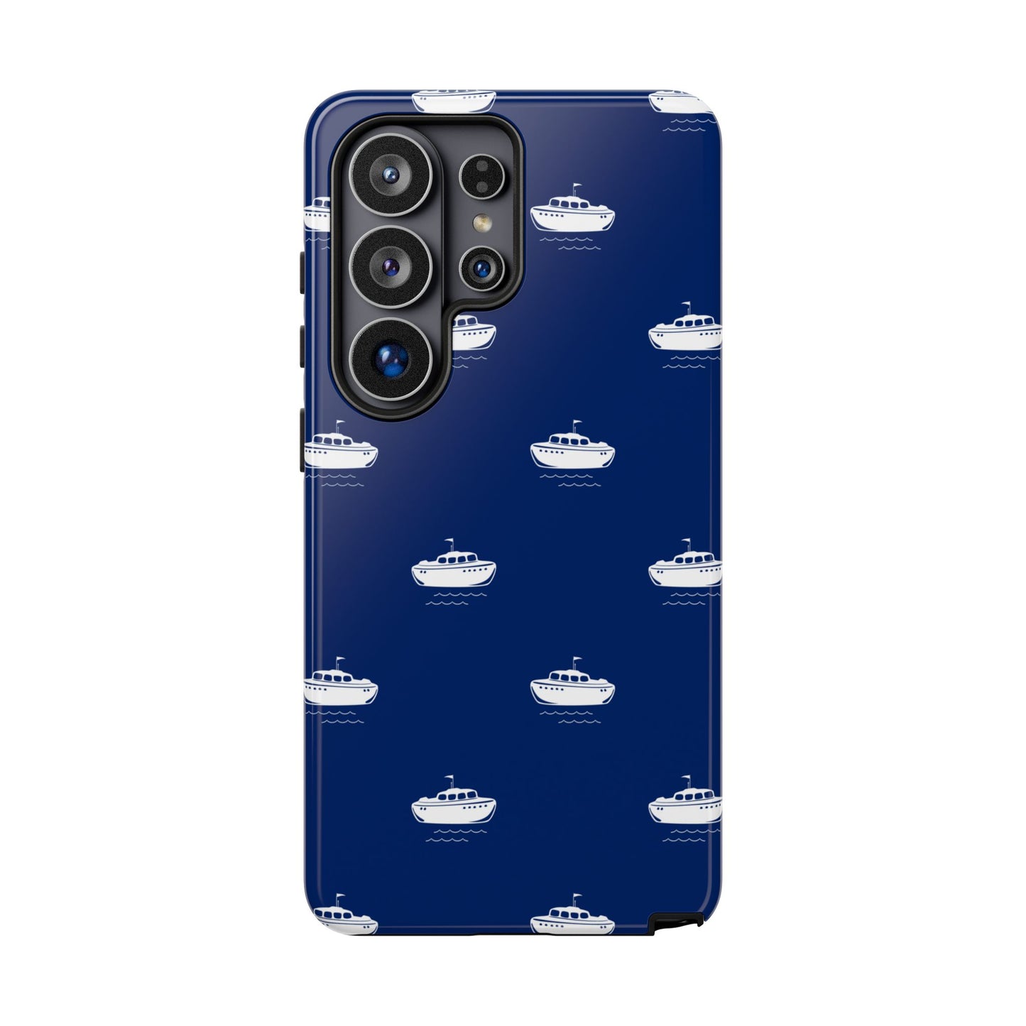 Blue Boat Phone Case – Calm Ocean Pattern for iPhone & Samsung, Durable & Stylish Protection - JGUS