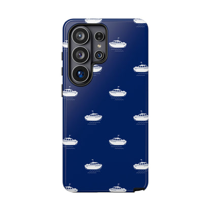 Blue Boat Phone Case – Calm Ocean Pattern for iPhone & Samsung, Durable & Stylish Protection - JGUS