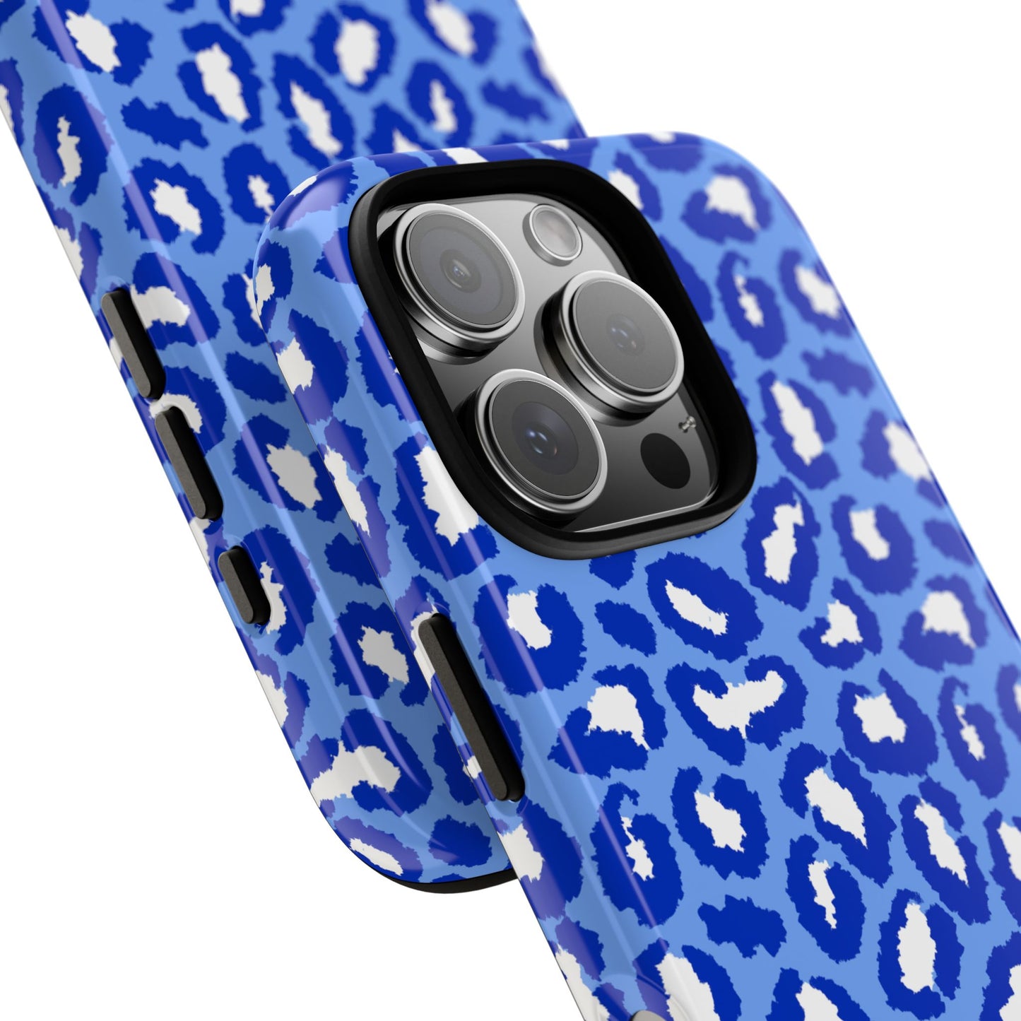 Leopard Vibes - Blue Edition Phone Case for iPhone & Samsung - Stylish & Durable Animal Print Case - JGUS
