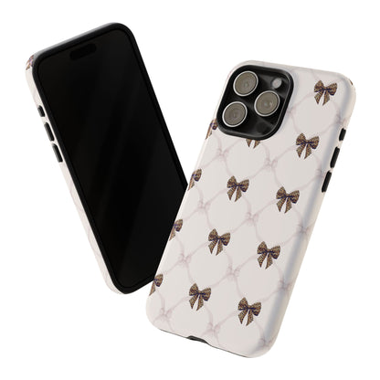 Chic Bow Pattern Phone Case | Elegant Clear Protective Case | Stylish iPhone & Samsung Cover - JGUS