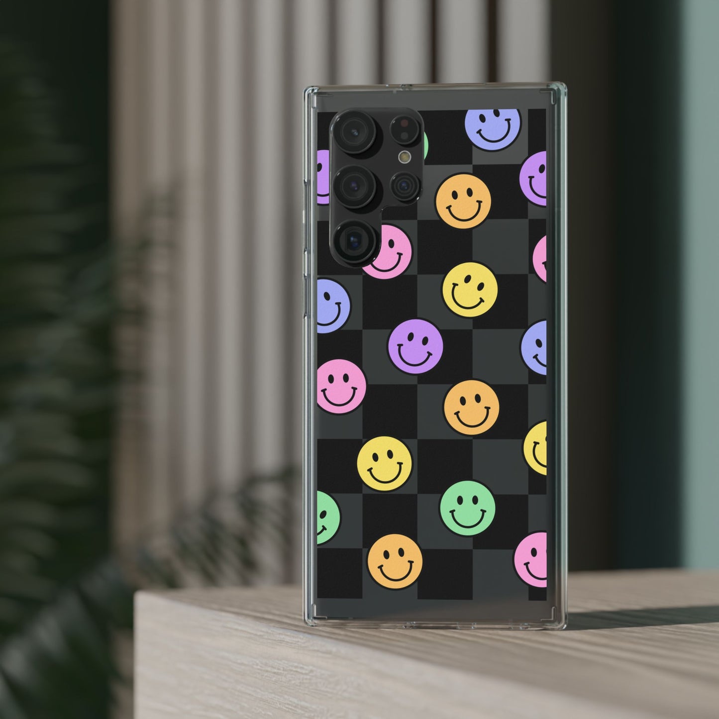 Happy Vibes Clear Phone Case