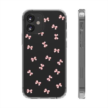 Pink Bow Dreams Clear Phone Case