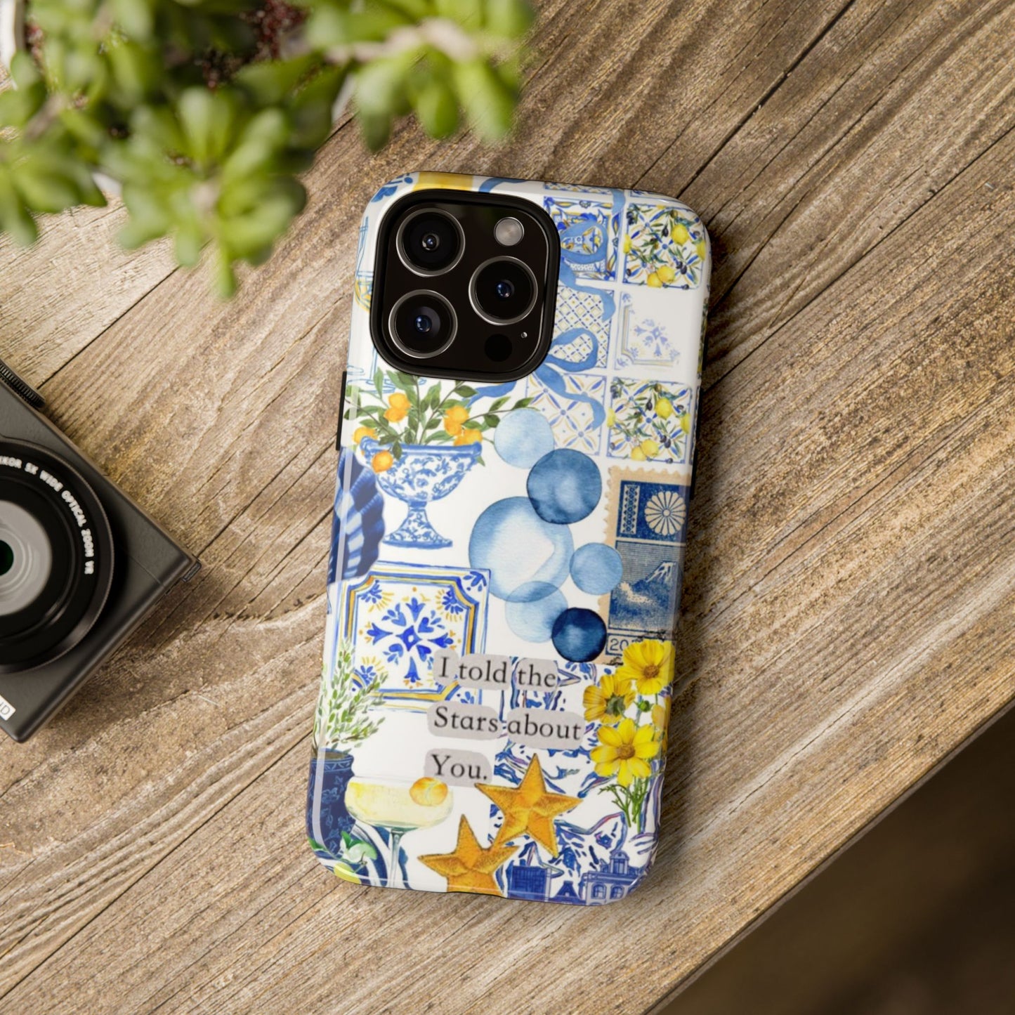 Lemon summertime collage Phone Case