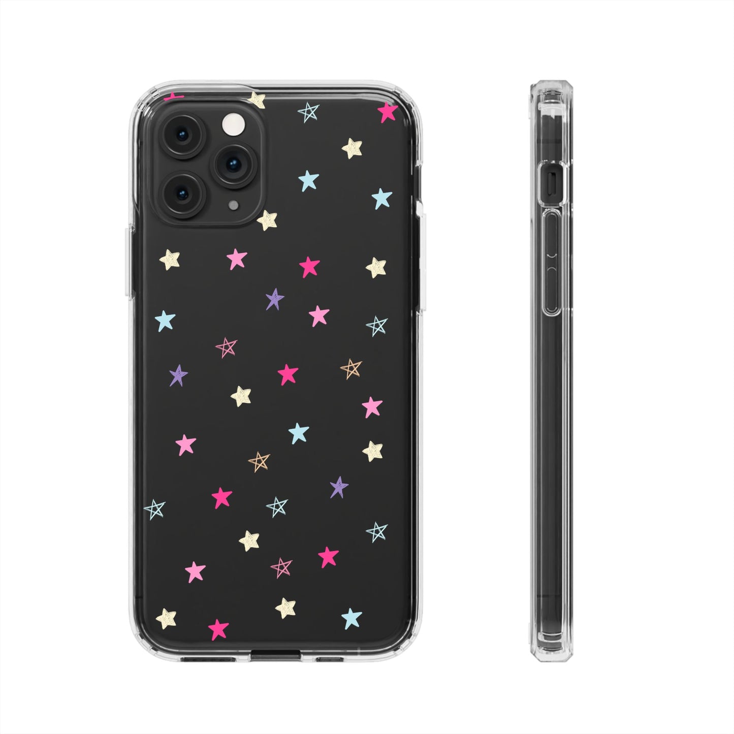 Star Pattern Clear Phone Case