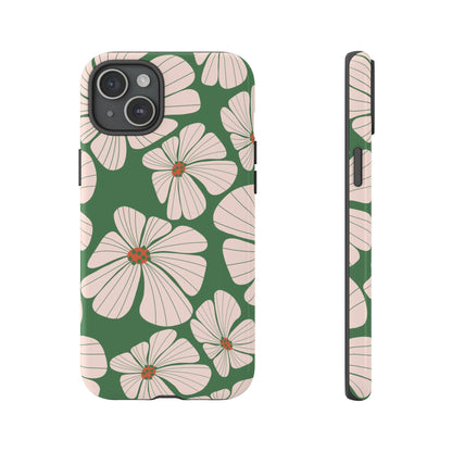 Retro Floral Abstract Phone Case – Vintage 70s & 80s Aesthetic for iPhone & Samsung - JGUS