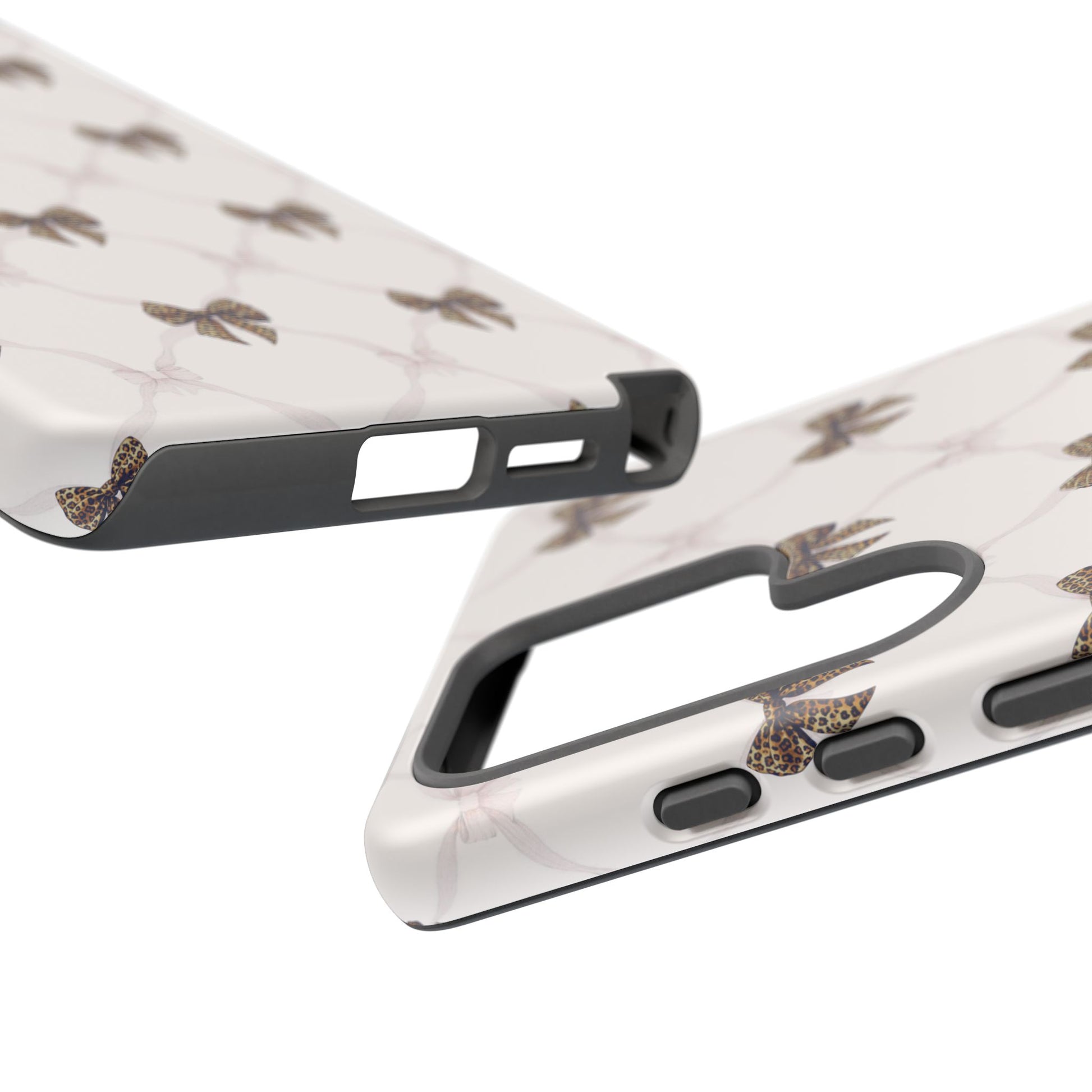 Chic Bow Pattern Phone Case | Elegant Clear Protective Case | Stylish iPhone & Samsung Cover - JGUS