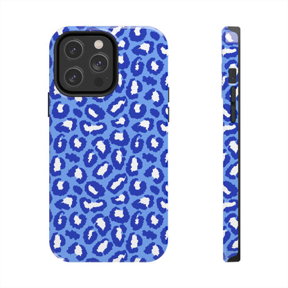 Leopard Vibes - Blue Edition Phone Case for iPhone & Samsung - Stylish & Durable Animal Print Case