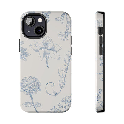 Jasmine Sketch Phone Case – Artistic Design, Slim, Durable & MagSafe Compatible