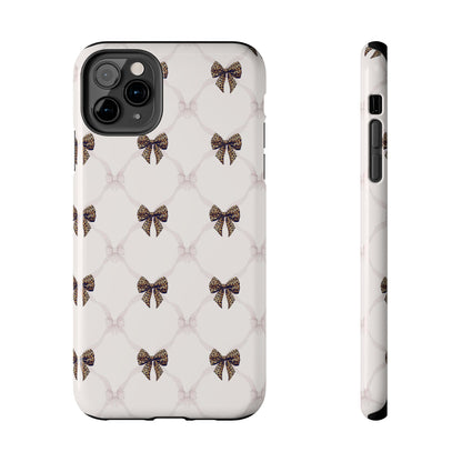 Chic Bow Pattern Phone Case | Elegant Clear Protective Case | Stylish iPhone & Samsung Cover