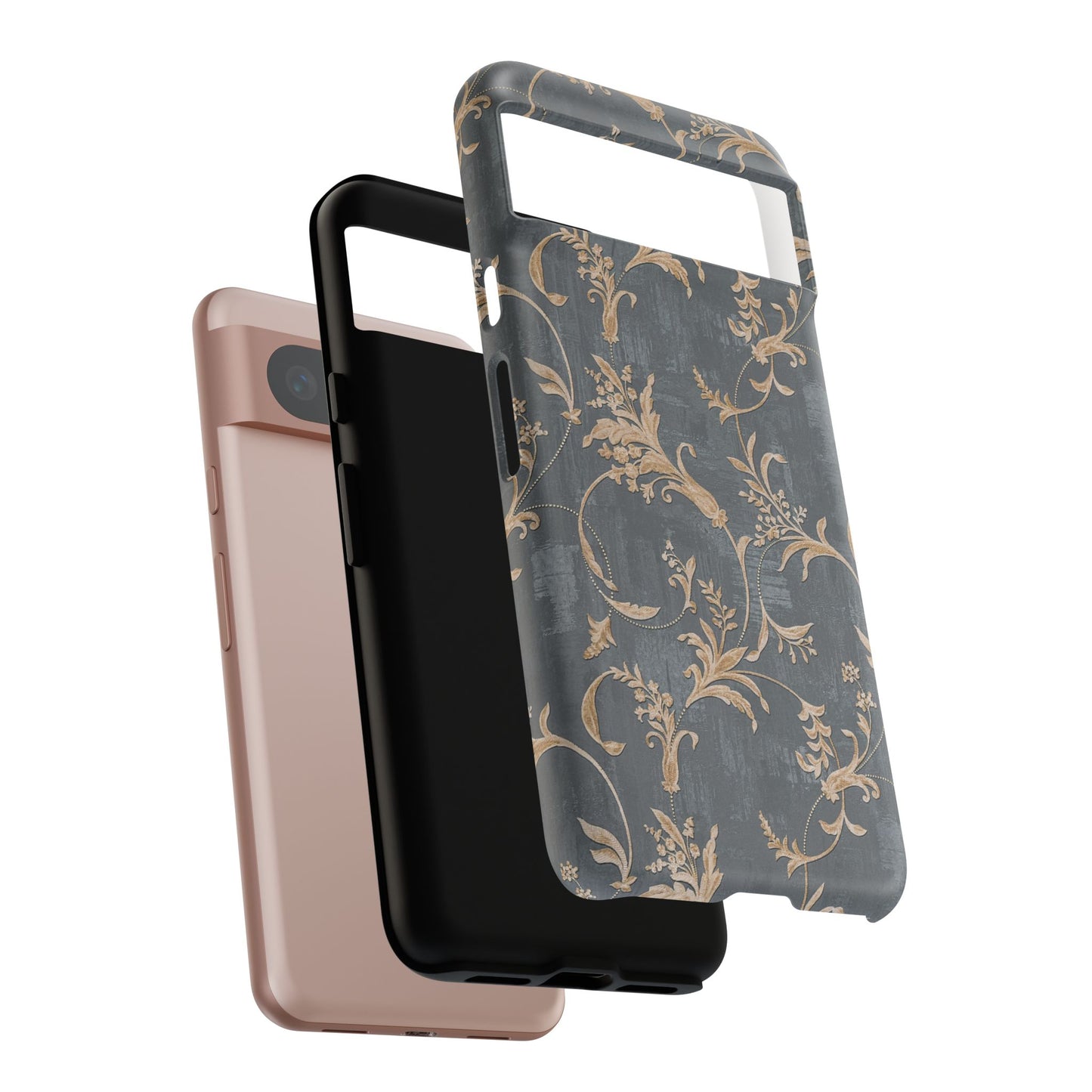 Old-Fashioned Flower Phone Case – Aesthetic Protective Cover for iPhone & Samsung - JGUS