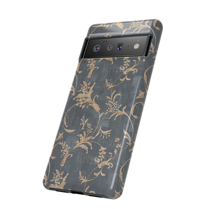 Old-Fashioned Flower Phone Case – Aesthetic Protective Cover for iPhone & Samsung - JGUS