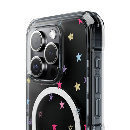 Star Pattern Clear Mag Safe Case, Magnetic Clear Impact Case