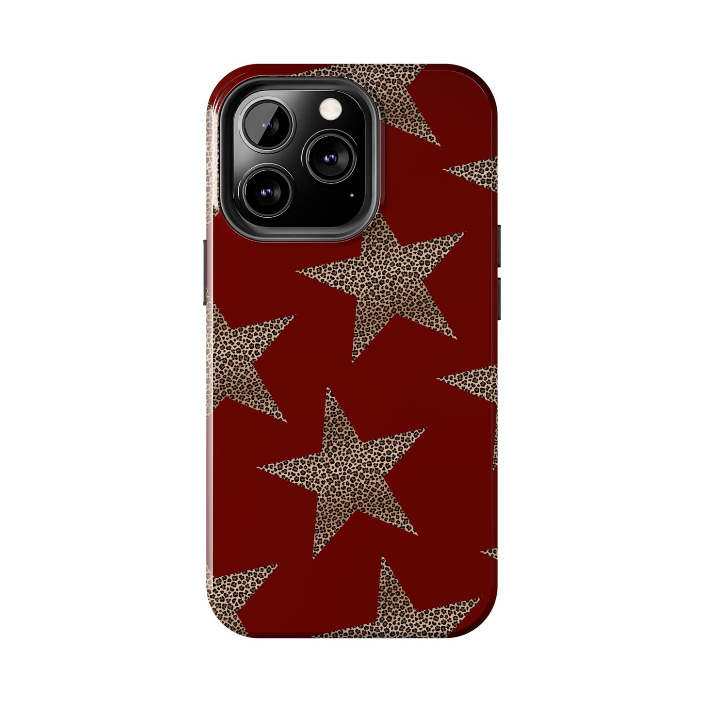 Leopard Star Luxe - Burgundy Edition | Aesthetic Coquette Phone Case for iPhone & Galaxy