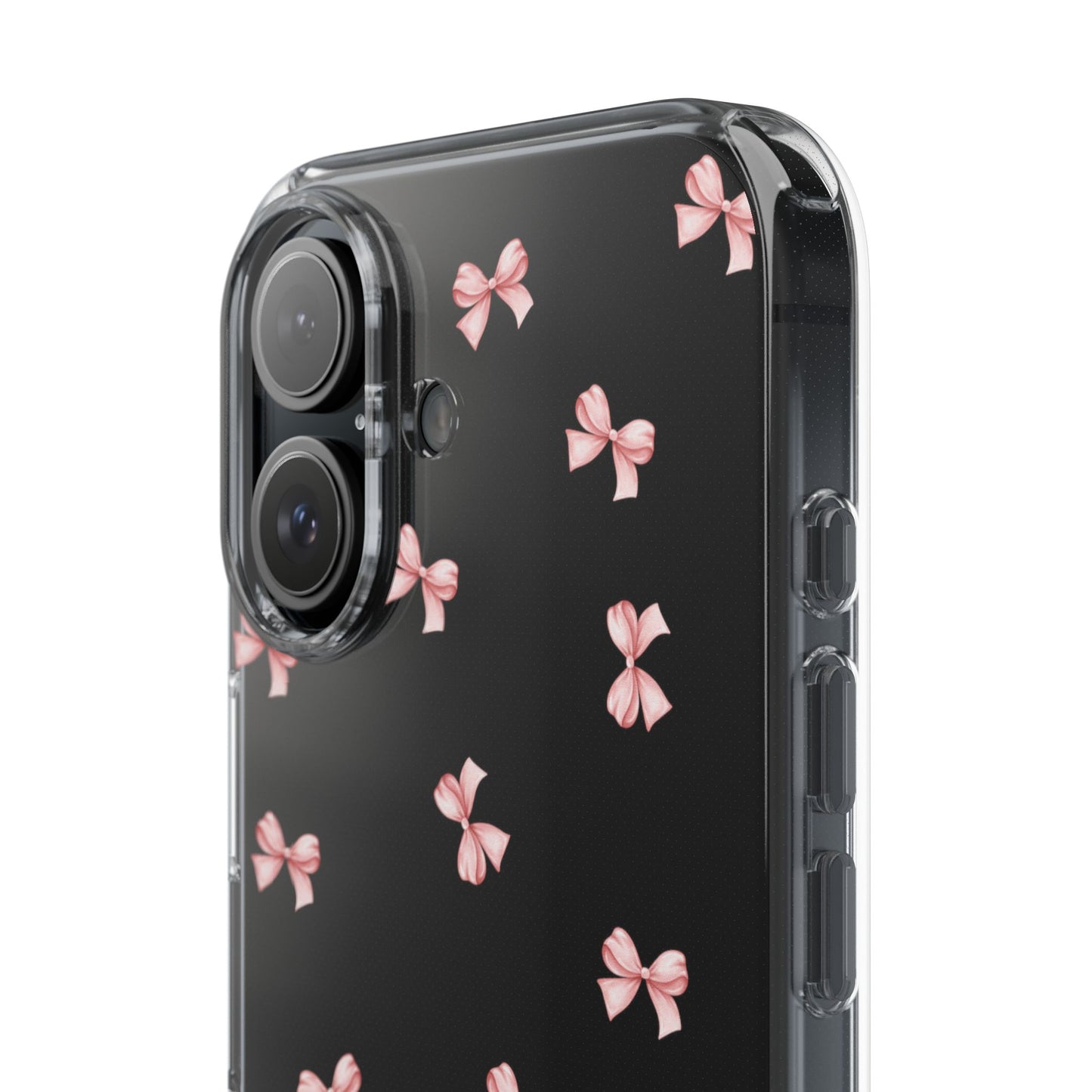 Pink Bow Dreams Clear Phone Case